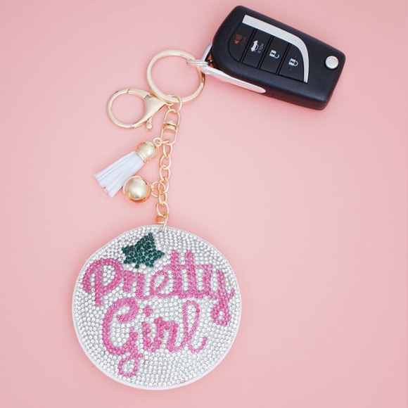 Accessories - ONE LEFT! AKA Sorority Clear Pretty Girl Padded Keychain